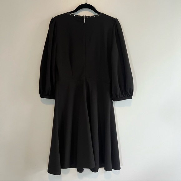 Karl Lagerfeld Paris Studded V-Neck Dress - Picture 4 of 9